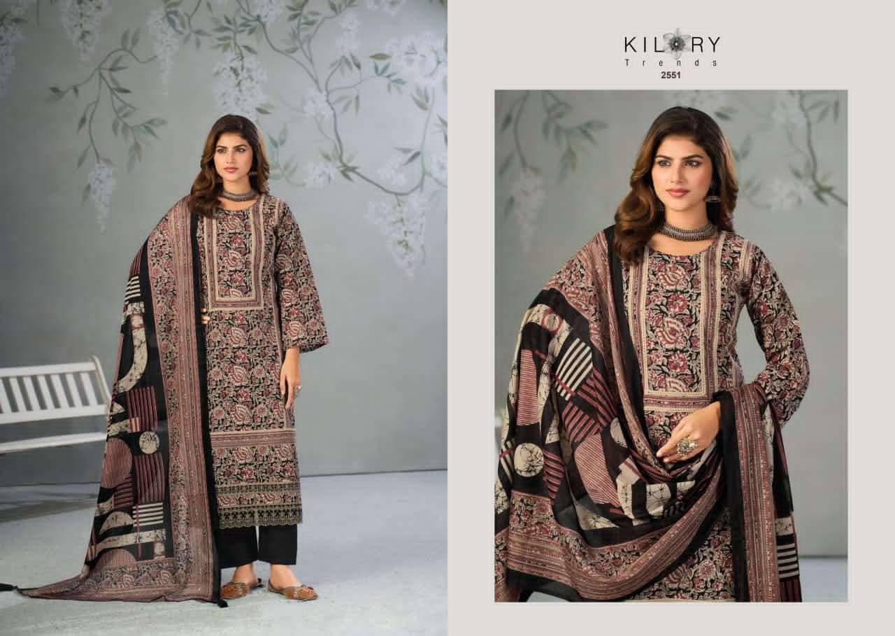 NAZRANA By KILORY TRENDS 2551 To 2556 Series Stylish Beautiful Colourful PURE LWAN COTTON Dresses At Wholesale Price